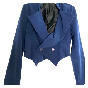 Navy blue modern business blazer